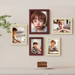 Brown Synthetic Wood (Set of 5) Photoframes by Art Street-picture-10