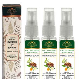 Menjewell Men Set Of 3 Spicy Petitgrain Neroli Musk Eau De Parfum-5