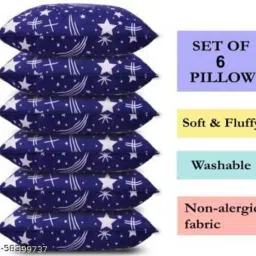 luxury Microfibre Solid Sleeping Pillow Pack of 6-14