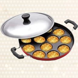 Cookware appam APPAMPATRA Ponganalu Maker Paniarakkalpan Paniyarakkal with Lid Paniarakkal with Lid 1 L capacity 24 cm diameter-image-106