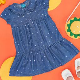 YU by Pantaloons Infants Girls Polka Dots Printed Cotton A Line Dress-picture-15