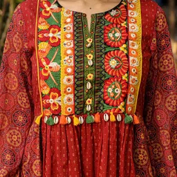 Juniper Printed Embroidered Ethnic Tunic image 3