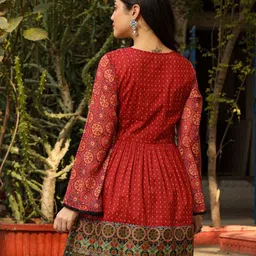 Juniper Printed Embroidered Ethnic Tunic image 5