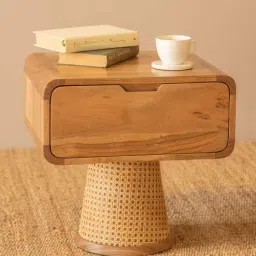 orange tree Andaman Pulo Solid Wood Bedside Table In Natural Finish-picture-25
