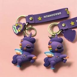 Cute Rainbow Unicorn Keychain Combo – Pack of 2 (DRAGONRUN Edition) Key Chain-image-69