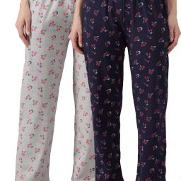 Pack of 2 Women Printed Multicolor Track Pants-image-64
