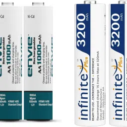 Envie 3200mAh 4pc AA NI-MH and 1000mAh 4pc NI-CD AA Rechargeable Battery Combo (8pc) Camera Battery Charger-image-46