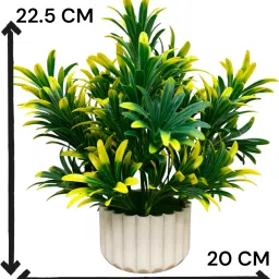 oak leafs Artificial Plant with Pot for Enhancing of Living Room Showcase or Office Table Bonsai Artificial Plant with Pot image 3