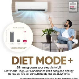 lg 2025 Mode AI Convertible 6-in-1 1.5 Ton 5 Star Split AI Dual Inverter with Faster Cooling and Energy Saving, 4 Way Air Swing, VIRAAT Mode and Diet Mode Plus AC- White image 5