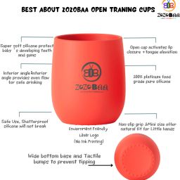 zozobaa Silicone Tiny Training Open Cup for Baby & Toddler First stage Drinking Training- Food Grade Silicone image 3
