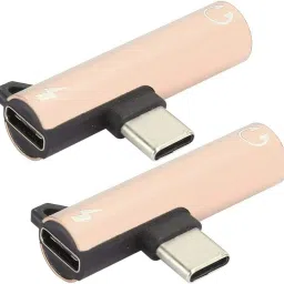 KAELAN Gold Gold USB C & 3.5mm Audio 2Pcs USB-C Aux Conveter & Charging Female C Port Phone Converter-13