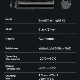 harikaran TacLite Mini – The Ultimate Everyday Micro Tool 2 hrs Torch Emergency Light image 3