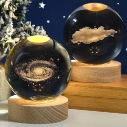 3D Crystal Ball. Crystal Ball Night Light. Galaxy Projector Lamp Table Lamp-25