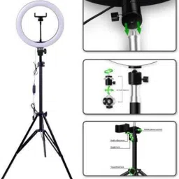 Wrapo Mobile Flash Accessory Combo for 2.1 Big Tripod Premium Quality With Adjustable Brightness Color Temperature And Fully Portable Multi Purpose Combo Compatible with All Smartphones & Dslr/slr Cameras, for Live Streaming, Make up, Video Call, Video Conference, Online Classes Ring Flash image 4