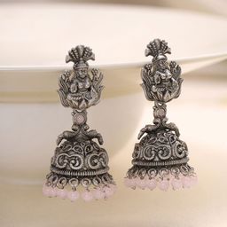 Priyaasi Silver Plated Temple Jhumkas-64