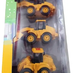 Die Cast Metal Unbreakable JCB Dumper Roller Mixer Engineering carToy (Yellow)-21