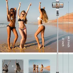 PowerPro Selfie Stick with Wireless Remote & Tripod Stand – Compatible with iOS & Android Monopod, Tripod image 3