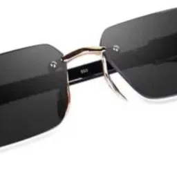 Gradient, Mirrored, Toughened Glass Lens, UV Protection Rectangular Sunglasses (20)-image-81
