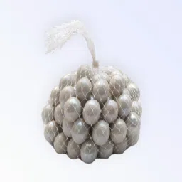 90_Pcs White Colour Kanche Glass Marble Ball Glass Pabbles Ball_48-6