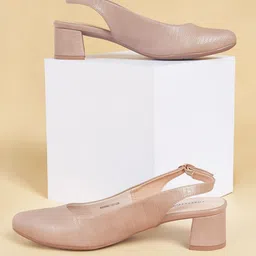 Forever Glam by Pantaloons Textured Block Heels Mules-12