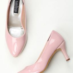 SAPATOS Pink Solid Pumps-image-7