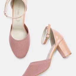 Marc Loire Nude-Coloured Block Pumps-image-99