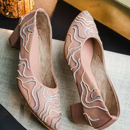 NR By Nidhi Rathi Embellished Block Heel Pumps-35