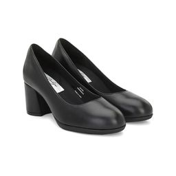 Delize Round Toe Work Block Pumps-33