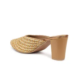 Inc 5 Pointed Toe Textured Block Mules image 2