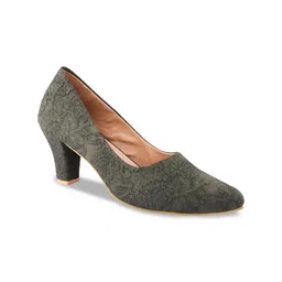 Try Me Printed Suede Party Block Pumps image 3