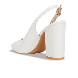 London Rag Dalaney Pointed Toe Block Pumps With Buckle Closure image 4