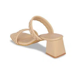 ICONICS Woven Design Open Toe Block Heels image 5
