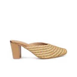 Inc 5 Pointed Toe Textured Block Mules image 3
