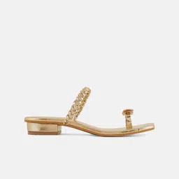 Anouk Embellished One Toe Block Heels image 2