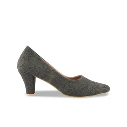 Try Me Printed Suede Party Block Pumps image 5