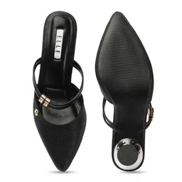 ELLE Textured Kitten Heel Mules image 4
