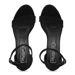 Truffle Collection Open Toe Suede Block Heels image 3