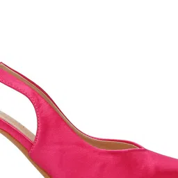 Flat n Heels Pointed Toe Stiletto Pumps With Backstrap image 2