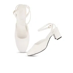 Try Me Square Toe Block Mules With Ankle Loop image 3