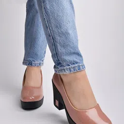 Shoetopia Girls Platform Heeled Pumps-picture-40