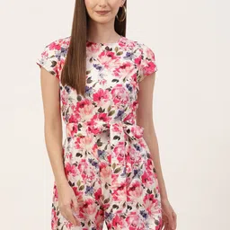 Sleek Italia Floral Printed Waist Tie-Up Playsuit-picture-39