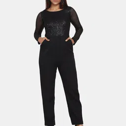 PowerSutra Black Basic Jumpsuit-image-59