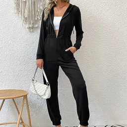 StyleCast Black V-Neck Basic Jumpsuit-24