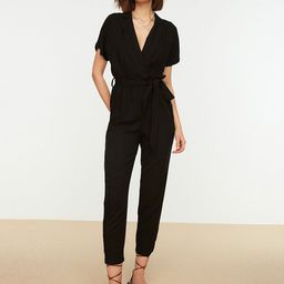 Trendyol Women Black Solid Basic Jumpsuit-image-69