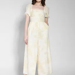 AMERICAN EAGLE OUTFITTERS Women Printed Puff Sleeve Wide-Leg Jumpsuit-image-47