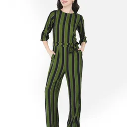 Crimsoune Club Green & Black Striped Jumpsuit-picture-46