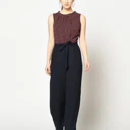 SQew Printed Waist Tie-Ups Basic Jumpsuit-picture-45