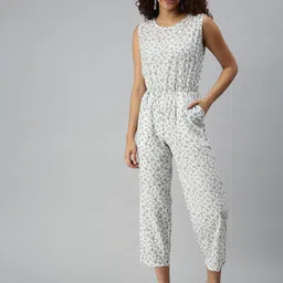 SHOWOFF Printed Sleeveless Basic Jumpsuit-image-18