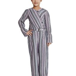 Peppermint Girls Striped V-Neck Long Sleeves Cotton Basic Jumpsuit-picture-37