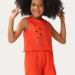One Friday Girls Cotton Blend Pleated Playsuit-image-47
